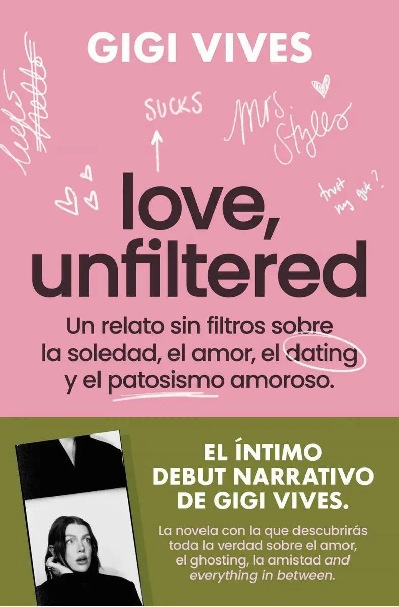 Portada de Love, Unfiltered: Un Relato Sin Filtros Sobre La Soledad, El Amor, El Dating Y El Patosismo Amoroso, De Vives, Gi…