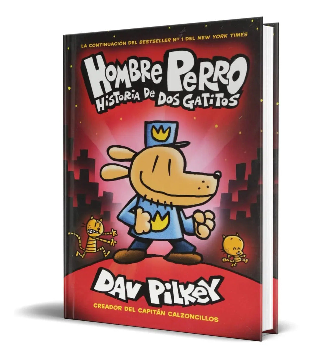 Portada de Libro Hombre Perro [ Historia De Dos Gatitos ] Pasta Dura