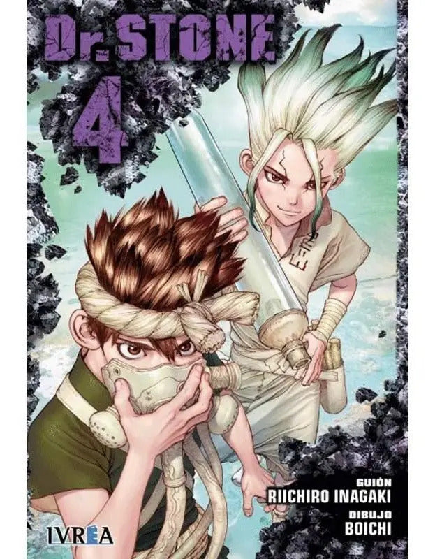 Portada de Dr Stone No 4 Riichiro Inagaki Y Boichi Editorial Ivrea En Español Tapa Bland