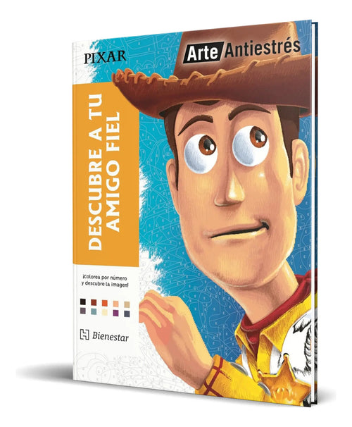 Portada de Colorea Y Descubre [ Woody Toy Story ] Arte Antiestrés