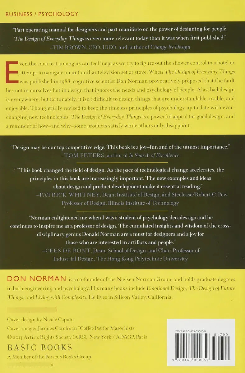 Portada de The Design Of Everyday Things [ Original ] Don Norman