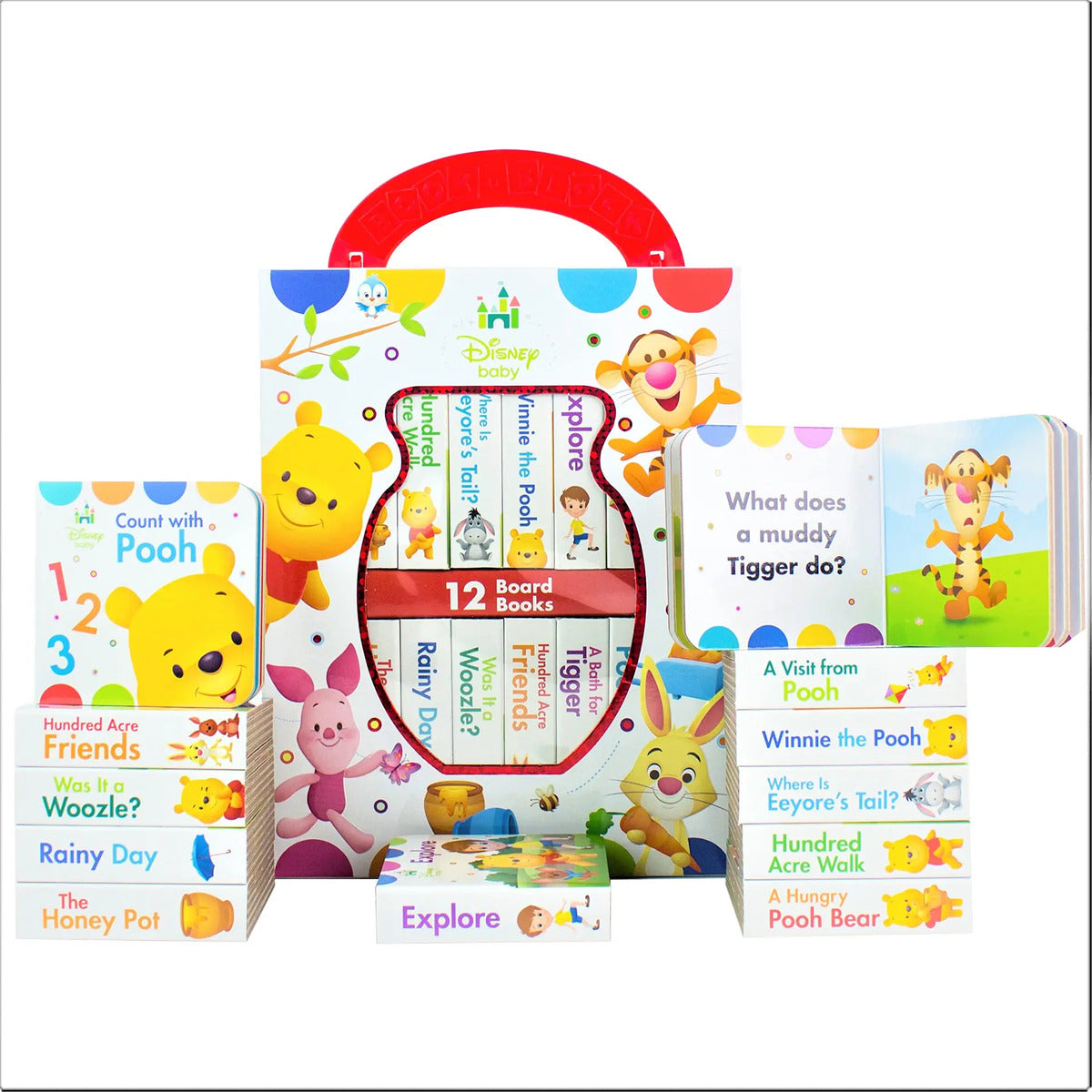 Portada de Pack Disney Baby Winnie The Pooh [ 12 Board Books ] Original