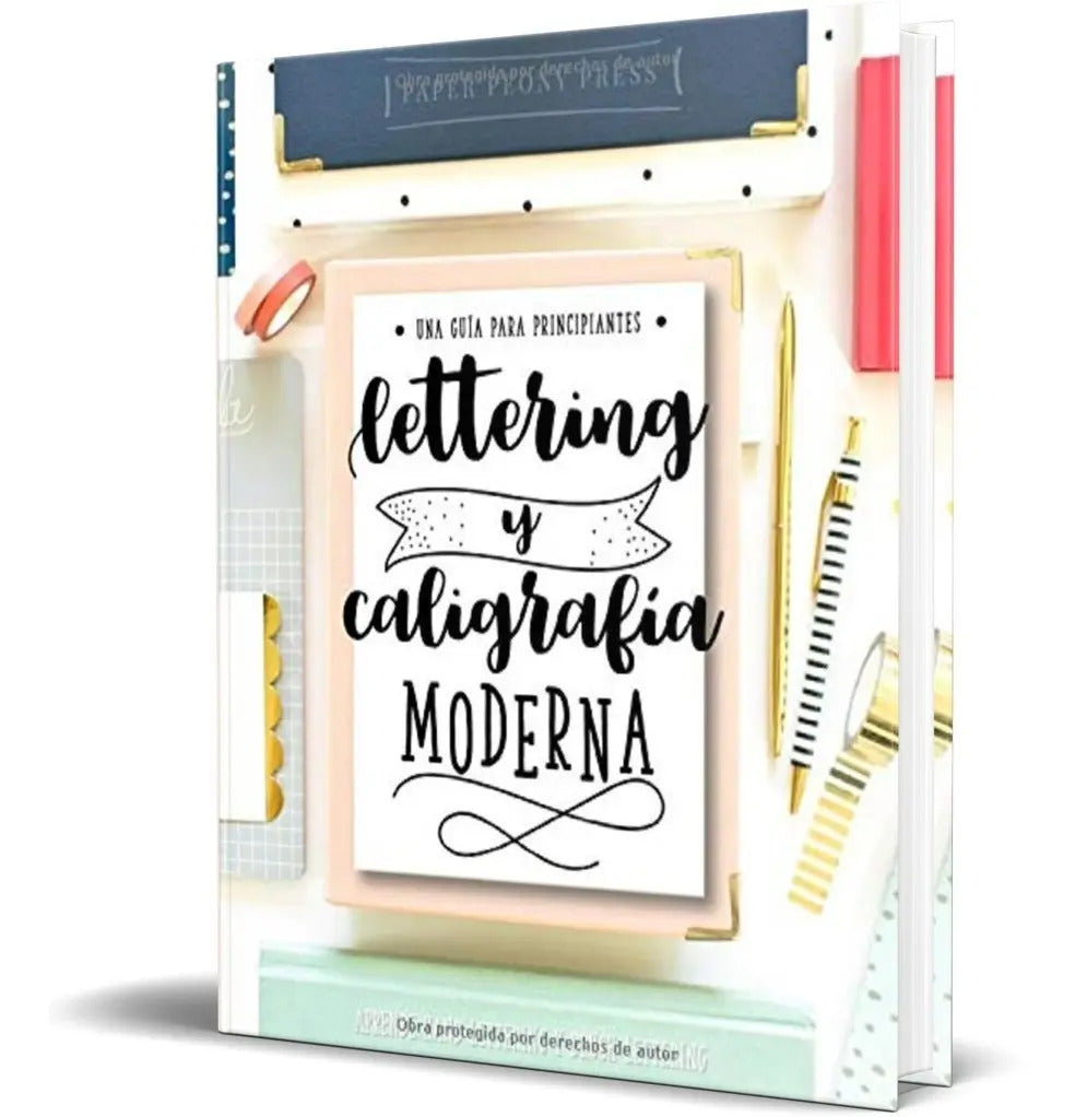 Portada de Libro Lettering Y Caligrafia Moderna [ Para Principiantes ]