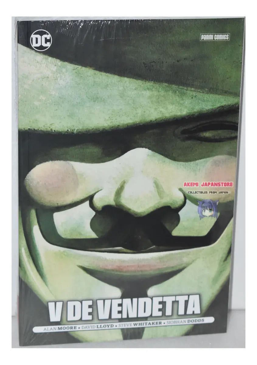 Portada de V For Vendetta, De Alan Moore; David Lloyd; Steve Whitaker., Vol. Único. Editorial Panini, Tapa Blanda, Edición P…