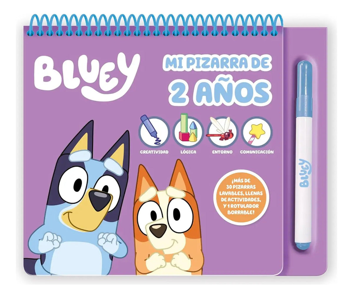 Portada de Libro Mi Pizarra De 2 Años [ Bluey ] Original