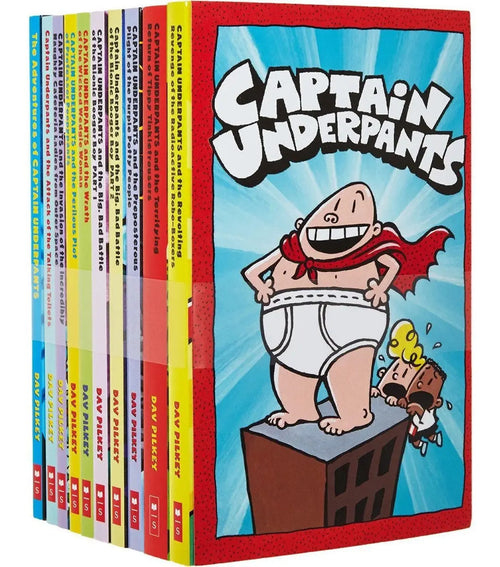 Portada de 10 Books Set The Captain Underpants - Dav Pilkey [ Inglés ]