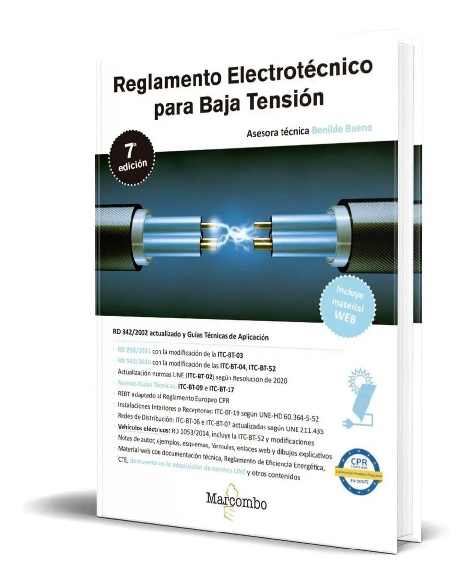 Portada de Libro Reglamento Electrotécnico Para Baja Tensión Original