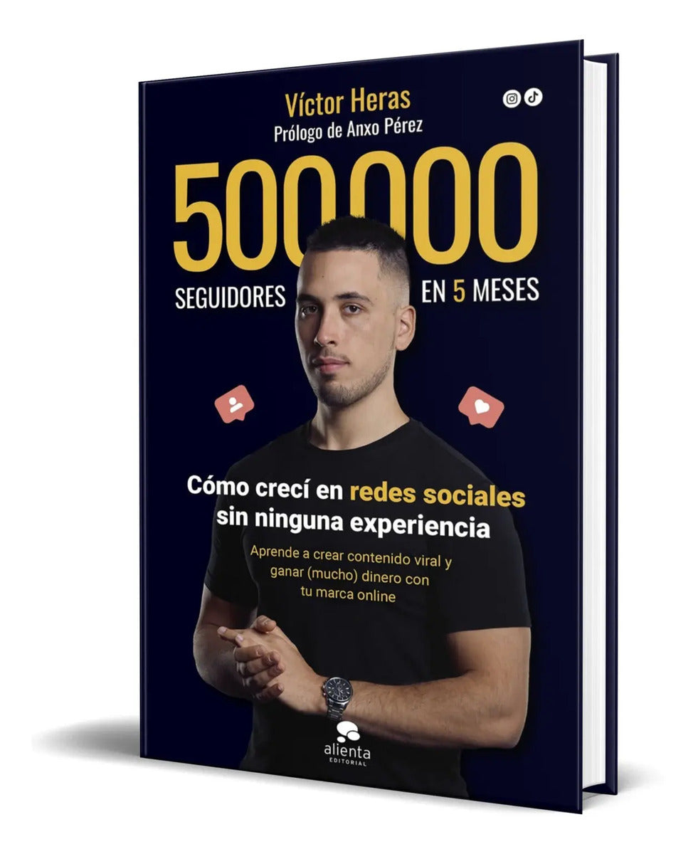 Portada de Libro 500.000 Seguidores En 5 Meses Víctor Heras Original