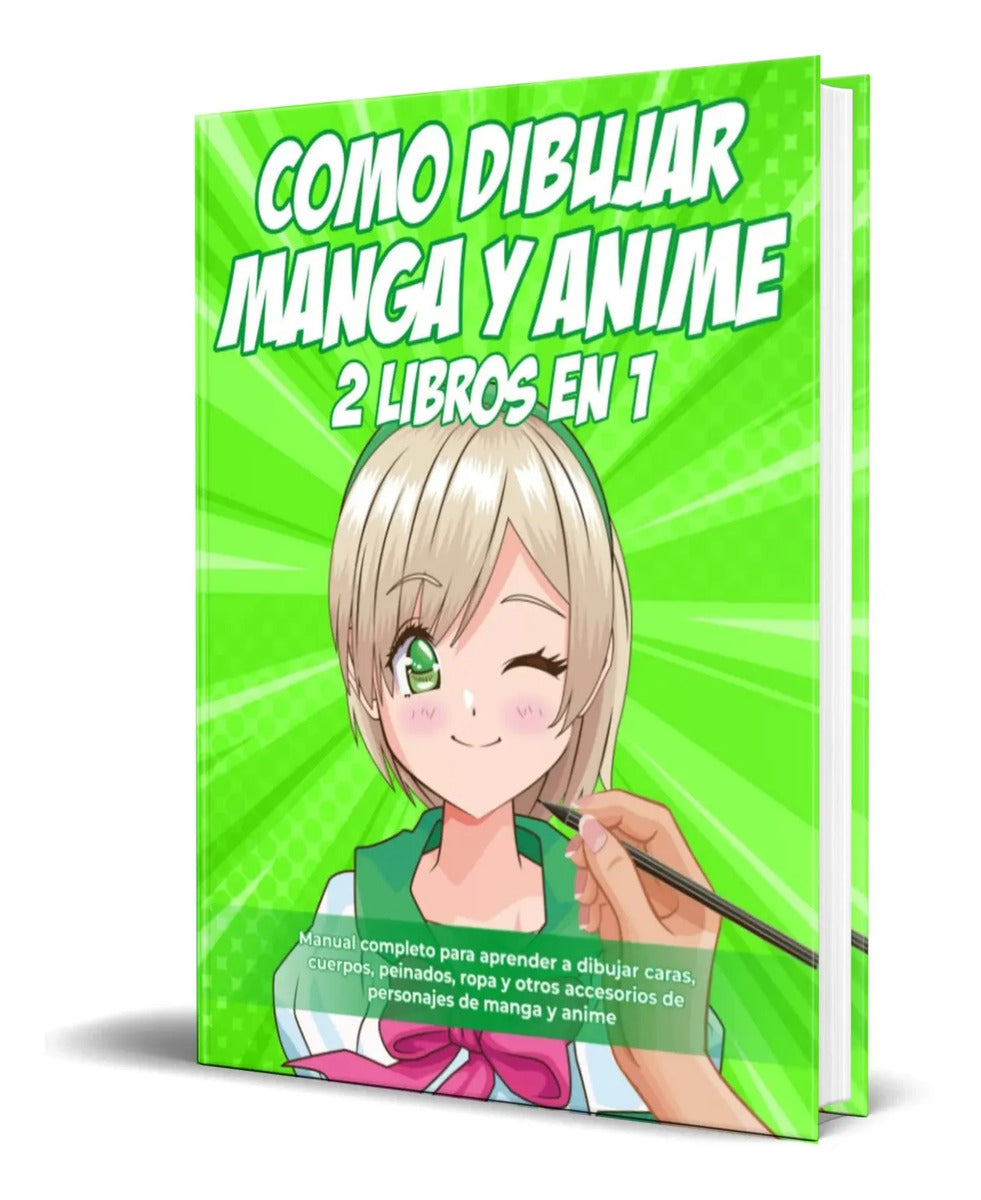 Portada de Libro Como Dibujar Manga Y Anime [ 2 Libros En 1 ] Original