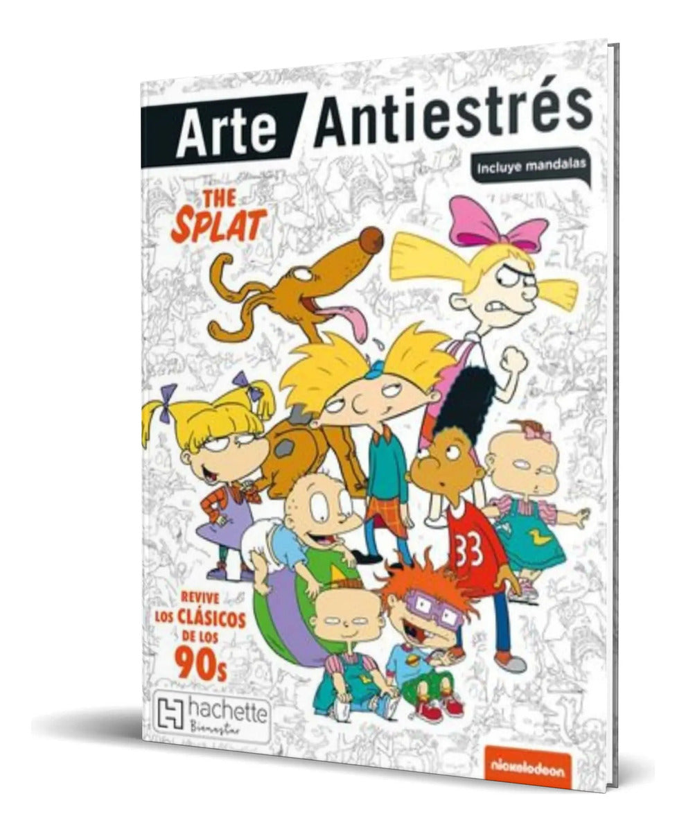 Portada de Libro Para Colorear Arte Antiestrés [ Clásicos De Los 90's ]