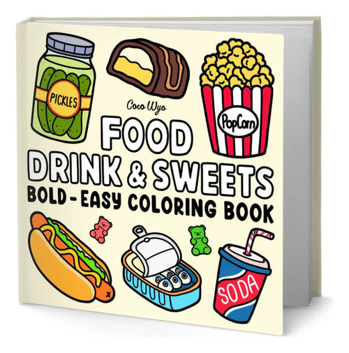 Portada de Coloring Book [ Food, Drink & Sweets ] Coco Wyo Original