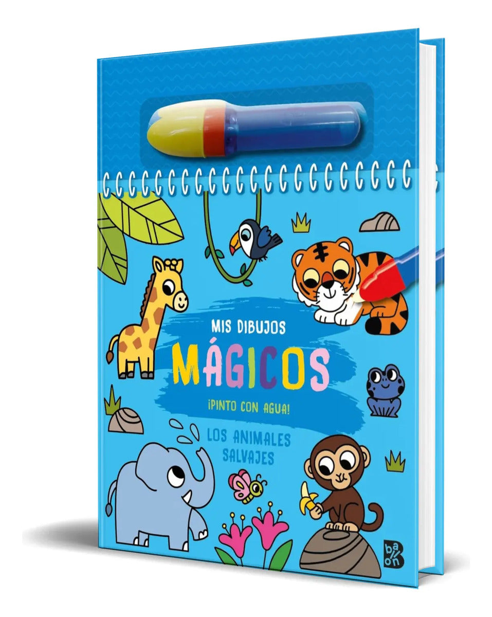 Portada de Libro Pinto Con Agua [ Los Animales Salvajes ] Original