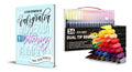Portada de 36 Plumones Doble Punta Pincel Lettering Caligrafía + Libro