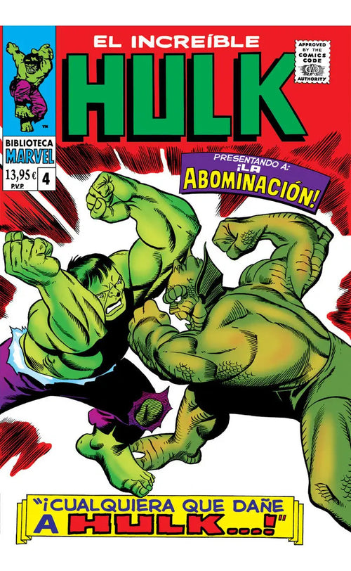 Portada de Bibm56 El Increible Hulk 4 1966-67: ¡cualquiera Que Dañe A Hulk...!, De Jack Kirby. Biblioteca Marvel, Vol. 4. Ed…