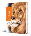 Portada de Libro Colorea Y Descubre [ Felinos ] 100 Ilustraciones