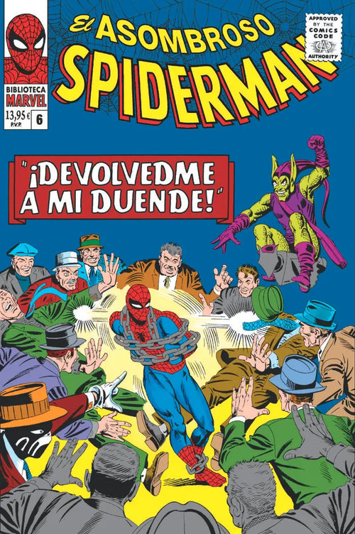 Portada de Bibm39 Asombroso Spiderman 6 1965 Devolv: ¡devolvedme A Mi Duende!, De Steve Ditko., Vol. 6. Editorial Panini Com…