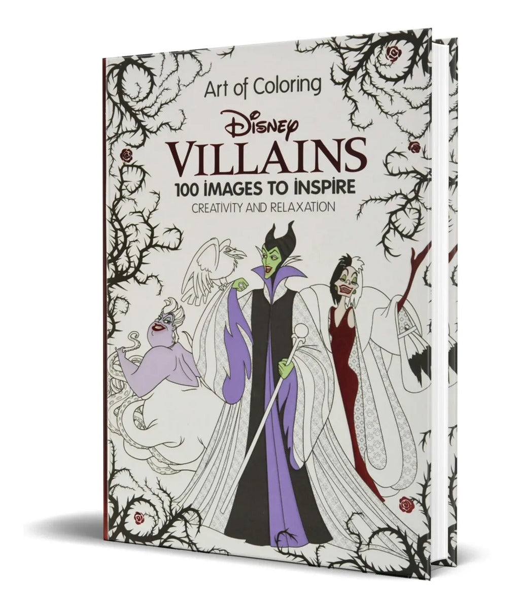 Portada de Libro Para Colorear Villanos Disney [ 100 Imagenes ] P. Dura