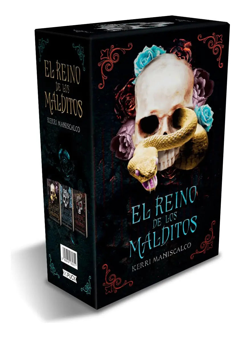 Portada de Estuche Trilogía El Reino De Los Malditos De Kerri Maniscalco Editorial Puck Tapa Blanda En Español 2023