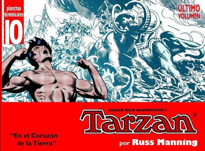 Portada de Tarzan. Planchas Dominicales 10, De Manning, Russ. Editorial Libros De Papel, Tapa Blanda En Español