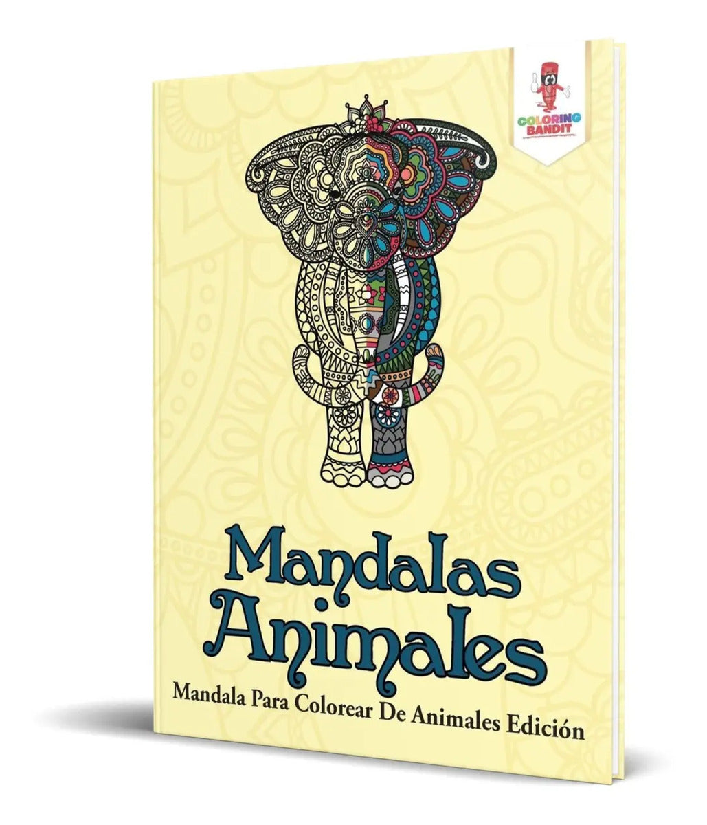 Portada de Libro Mandalas Para Colorear Animales Antiestres Meditación