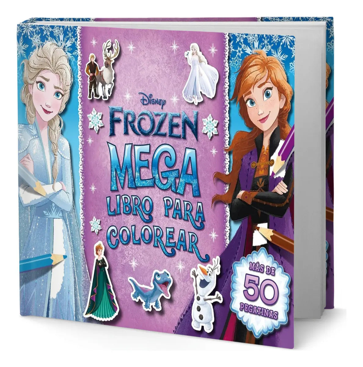 Portada de Libro Frozen [ Megalibro Para Colorear ] Original, De Disney. Editorial Libros Disney, Tapa Blanda En Español, 20…
