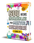 Portada de Libro 600 Hechos Increíbles Para Mentes Curiosas Original, De Smart Facts Encyclopedia. Editorial Independently P…
