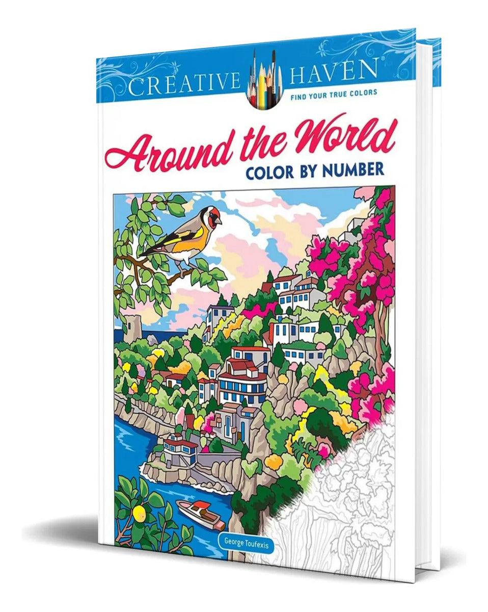 Portada de Libro Creative Haven Around The World Color By Number