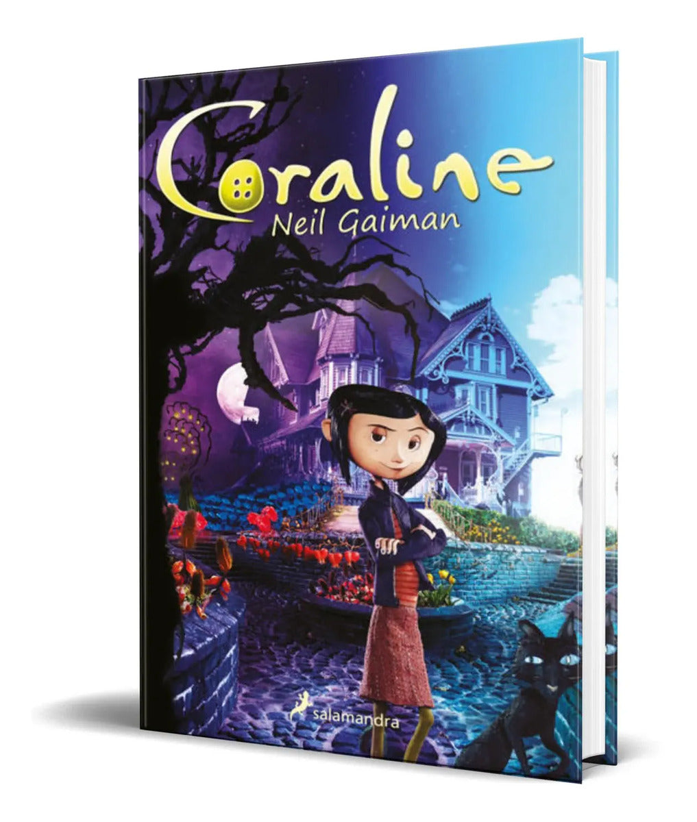 Portada de Libro Coraline [ Neil Gaiman ] Español Original