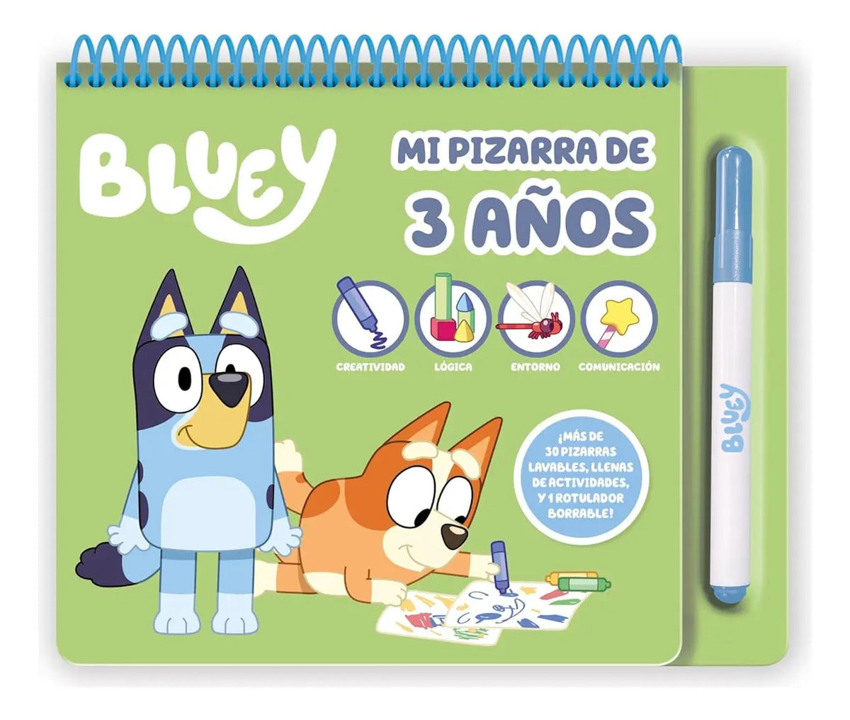 Portada de Libro Mi Pizarra De 3 Años [ Bluey ] Original