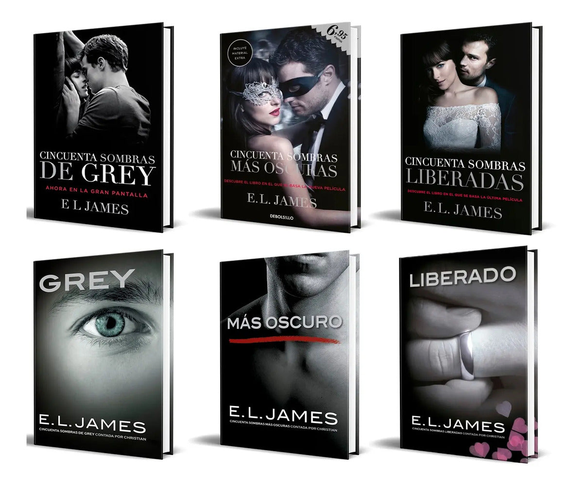 Portada de Saga 50 Sombras De Grey [ Originales ] 6 Libros