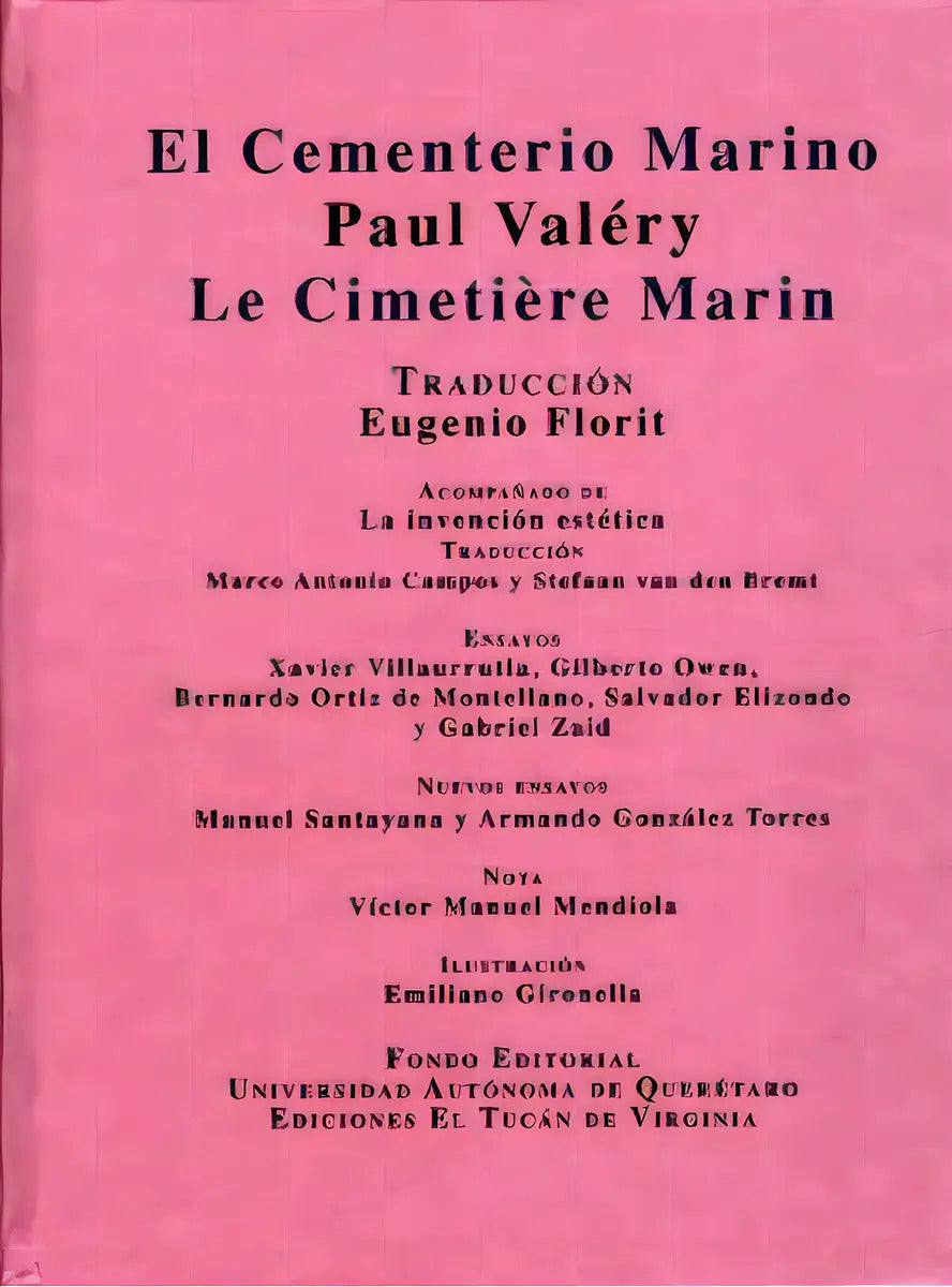 Portada de Cementerio Marino El ; Le Cimetiere Marin, De Valéry, Paul., Vol. 1. Editorial El Tucan De Virginia, Tapa Blanda…