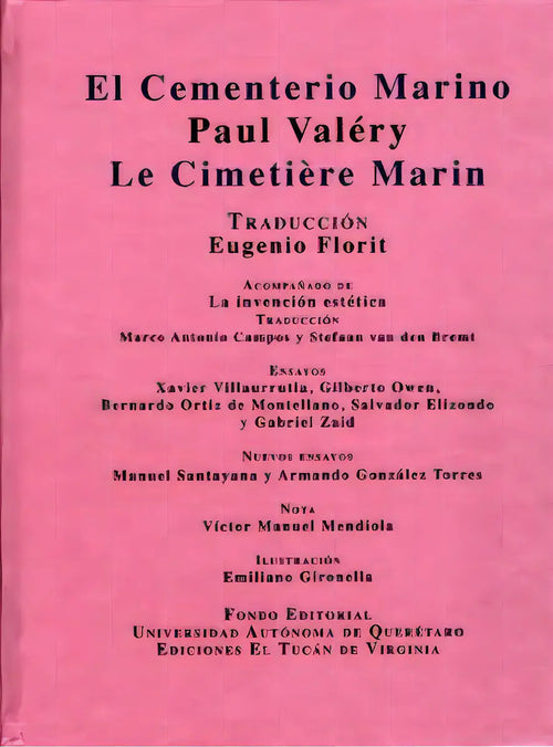 Portada de Cementerio Marino El ; Le Cimetiere Marin, De Valéry, Paul., Vol. 1. Editorial El Tucan De Virginia, Tapa Blanda…