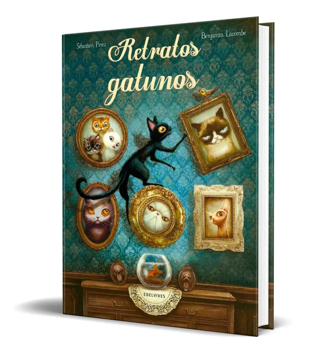 Portada de Libro Retratos Gatunos - Benjamin Lacombe [ Pasta Dura ]