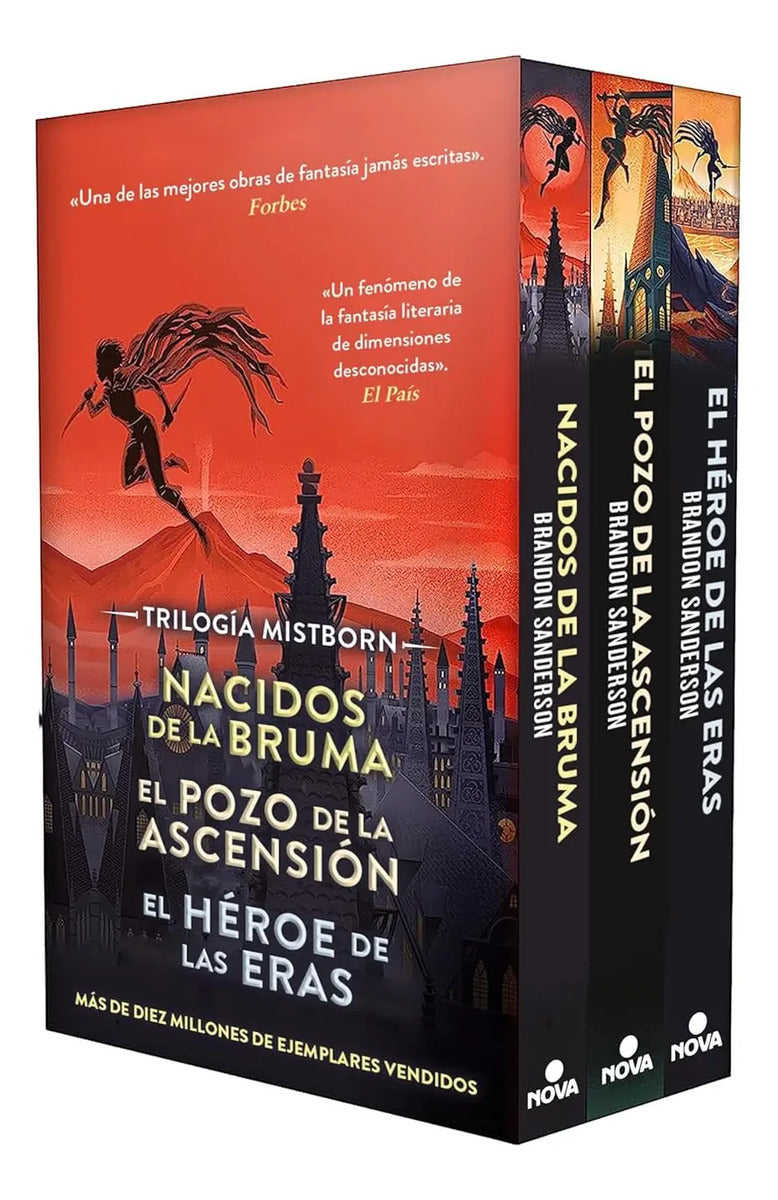 Portada de Libro Estuche Trilogía Mistborn Brandon Sanderson Original