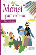 Portada de Monet Para Colorear Arte Libro Antiestres Lirios Acuaticos