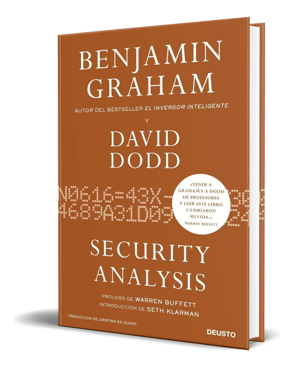 Portada de Libro Security Analysis [ Benjamin Graham ] Español Original