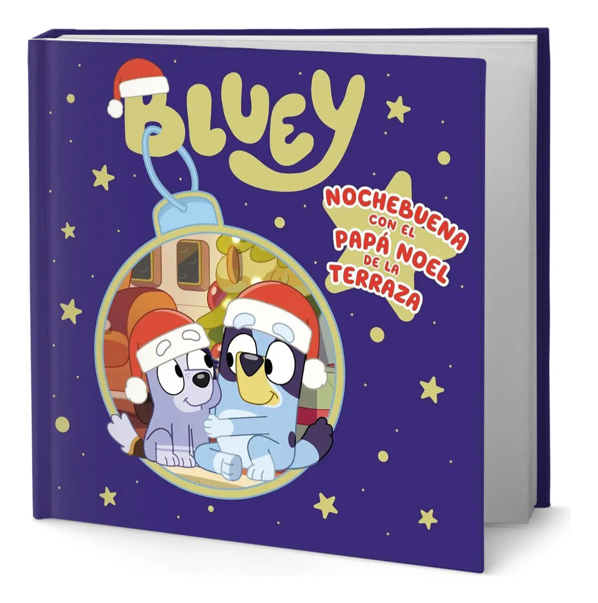 Portada de Libro Bluey. Un Cuento [ Nochebuena Con Papa Noel ] Original, De Bluey. Editorial Beascoa, Tapa Dura En Español,…