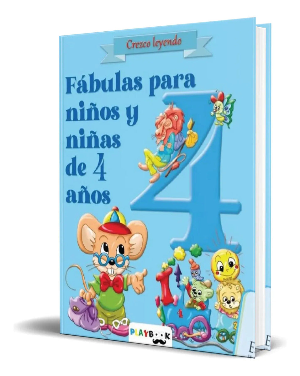 Portada de Libro Fabulas Para Niños Y Niñas De 4 Años [ Original ]
