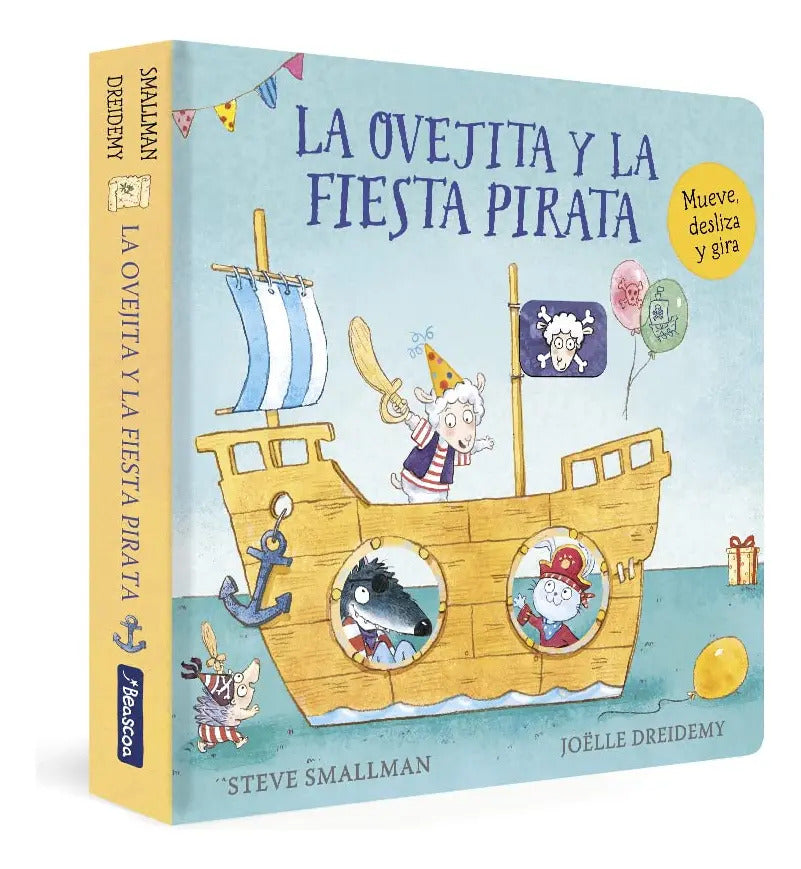 Portada de La Ovejita Y La Fiesta Pirata De Steve Smallman Editorial Beascoa Tapa Dura En Español 2023