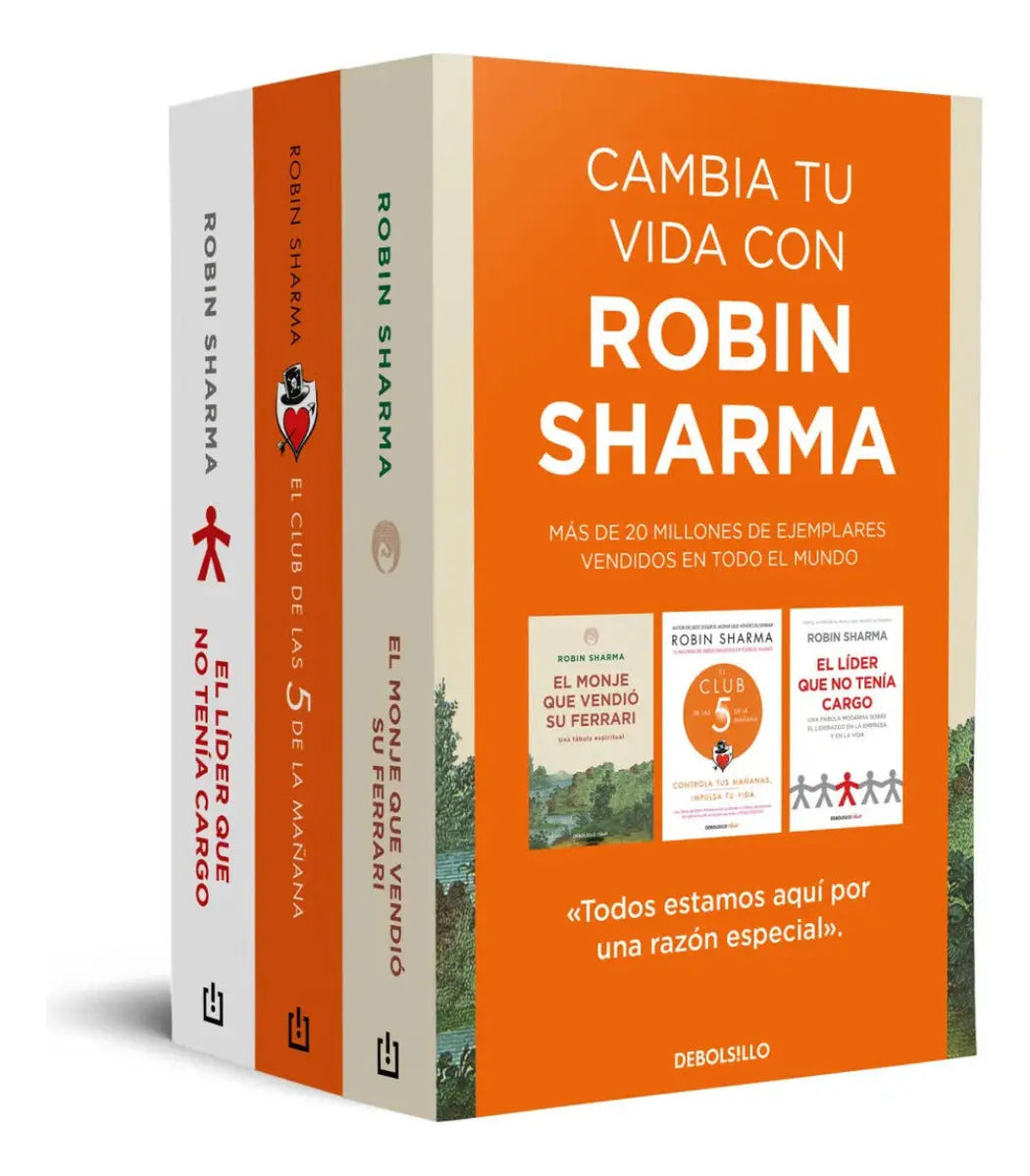 Portada de Pack Robin Sharma, De Robin Sharma. Editorial Debols!llo, Tapa Blanda En Español