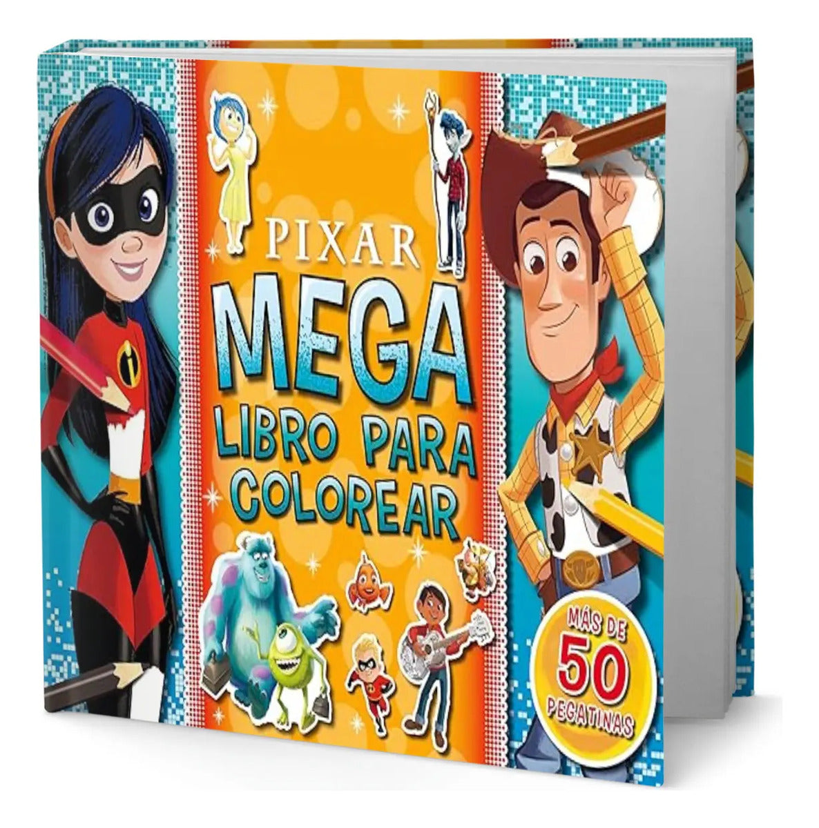 Portada de Libro Pixar [ Megalibro Para Colorear ] Original