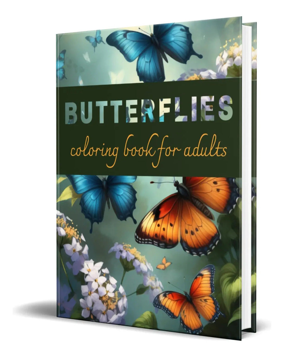 Portada de Libro Butterflies [ Coloring Book For Adults ] Original