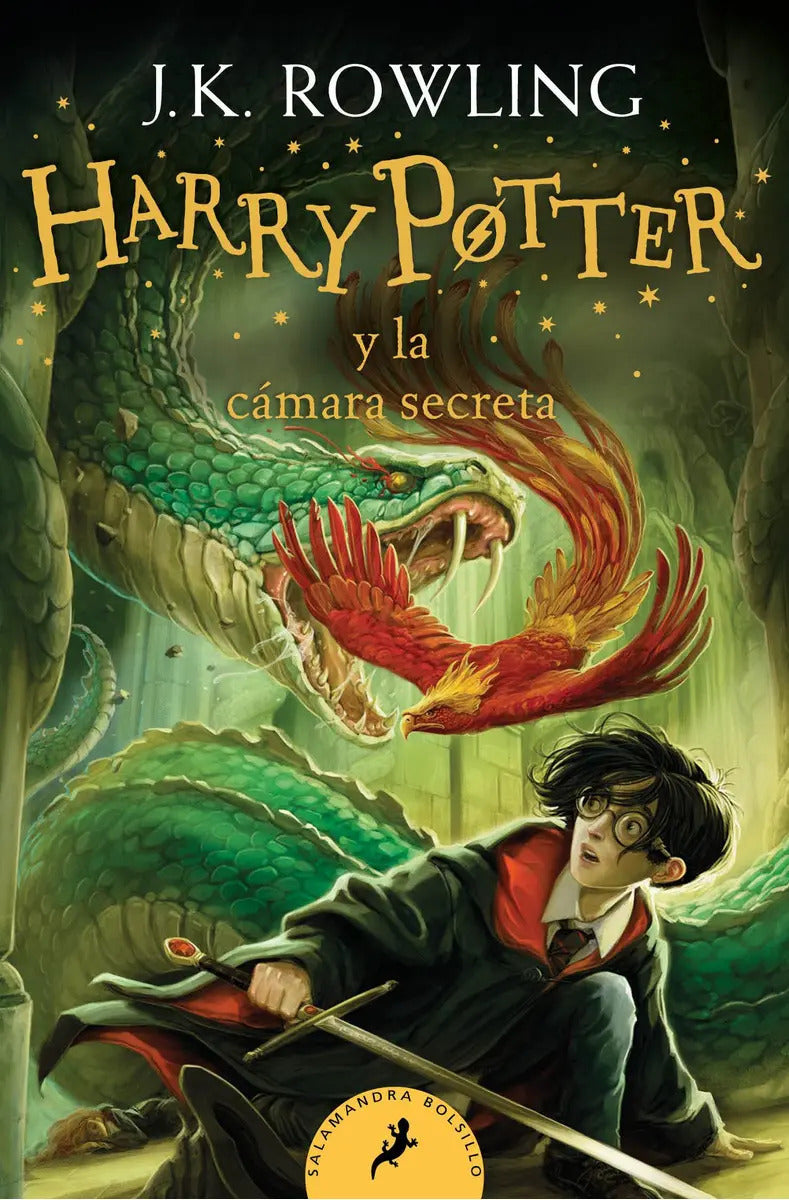 Portada de Harry Potter Y La Cámara Secreta De J. K. Rowling Editorial Salamandra Tapa Blanda