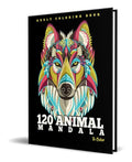 Portada de Libro 120 Mandalas De Animales Para Colorear [ Antiestres ]