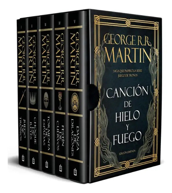 Portada de Estuche + Pack Saga Canción De Hielo Y Fuego [ 5 Libros ]