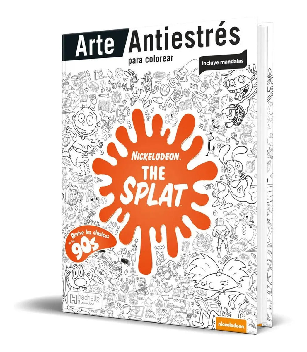 Portada de Libro Para Colorear Antiestrés [ Nickelodeon ] Clásicos