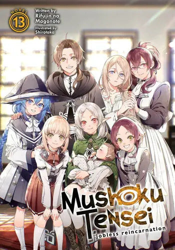 Portada de Mushoku Tensei: Jobless Reincarnation (light Novel) Vol. 13, De Rifujin Na Magonote. Editorial Airship, Tapa Blan…