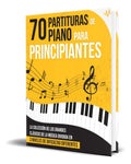Portada de Libro 70 Partituras De Piano [ 3 Niveles De Dificultad ]