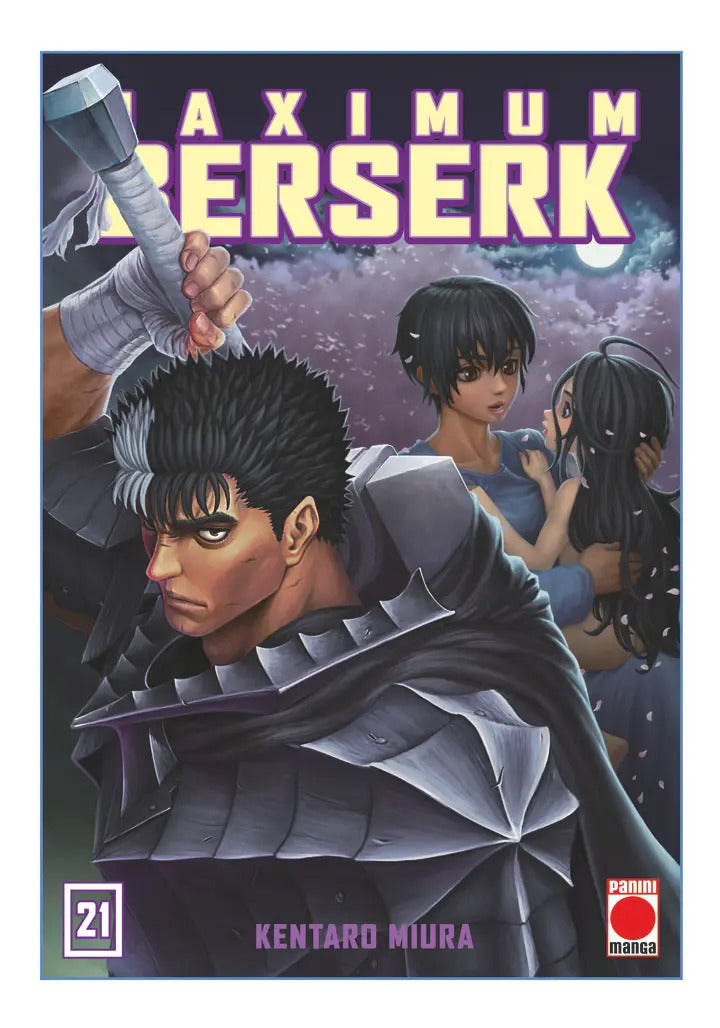 Portada de Maximum Berserk 21, De Kentaro Miura, Vol. 21. Editorial Panini Comics