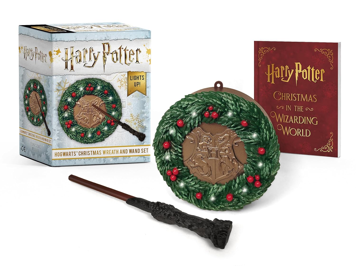 Portada de Pack Harry Potter Hogwarts Christmas Wreath And Wand Set [ En Inglés ] Donald Lemke